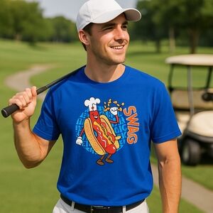 SWAG Chicago‎ Dog Blue Graphic Tee for Mens XL